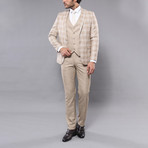 William 3-Piece Slim Fit Suit // Beige (Euro: 47)