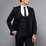 Jose 3-Piece Slim Fit Suit // Black (Euro: 44)