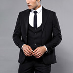 Jose 3-Piece Slim Fit Suit // Black (Euro: 46)