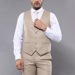 William 3-Piece Slim Fit Suit // Beige (Euro: 48)