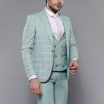 Jeremy Slim Fit 3-Piece Suit // Green (Euro: 54)