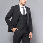 Alex 3-Piece Slim Fit Suit // Smoke (Euro: 44)