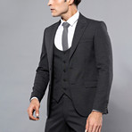 Alex 3-Piece Slim Fit Suit // Smoke (Euro: 44)