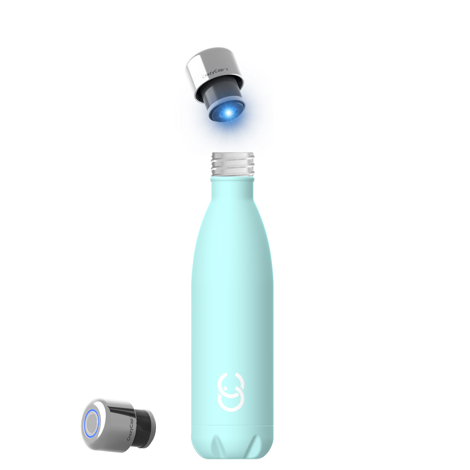 CrazyCap UV Water Bottle Purifier - for Water Purification + Self