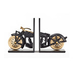Motorcycle Bookends (Black)