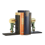 Outboard Motor Bookends Painted