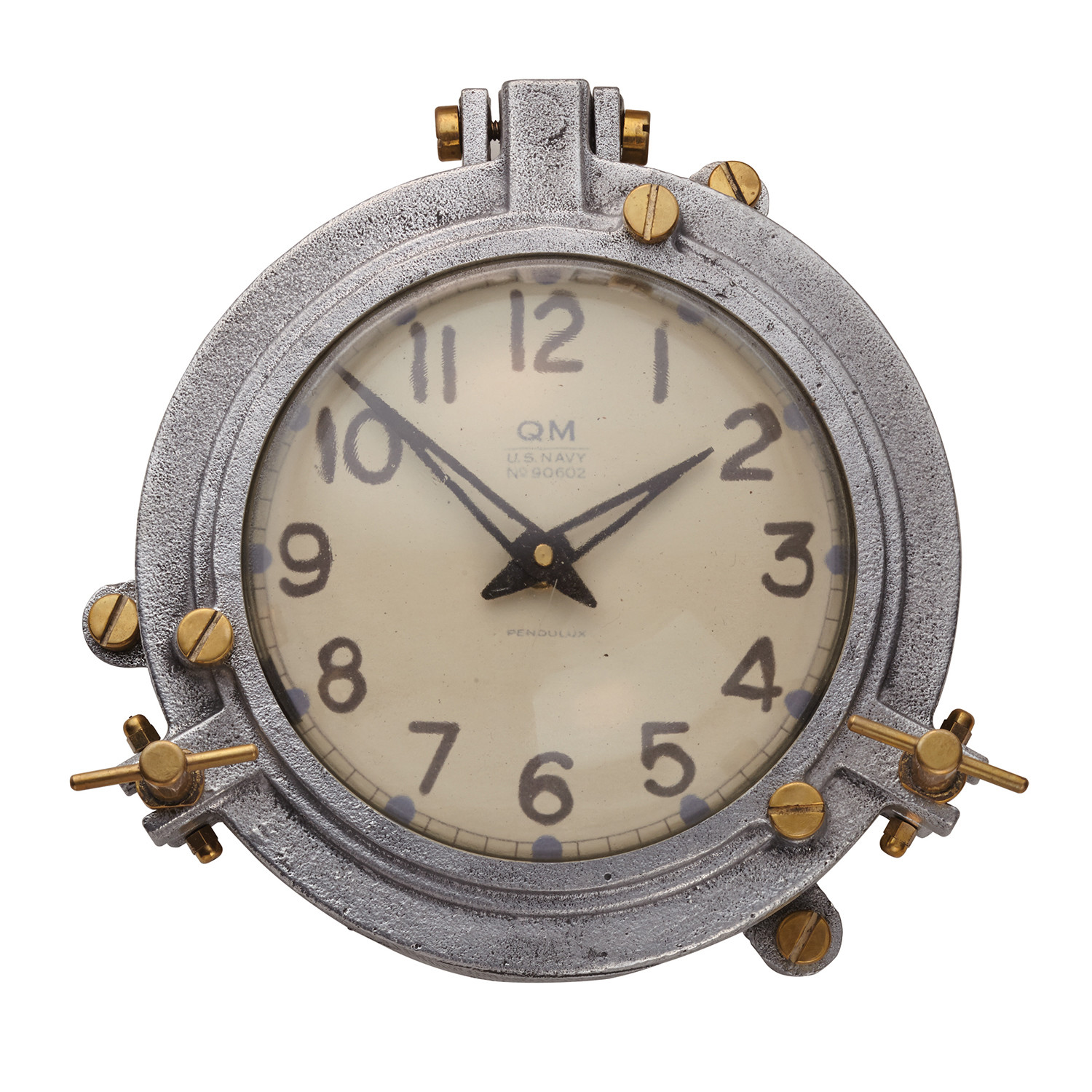 Quartermaster Wall Clock Alum Pendulux Touch of Modern