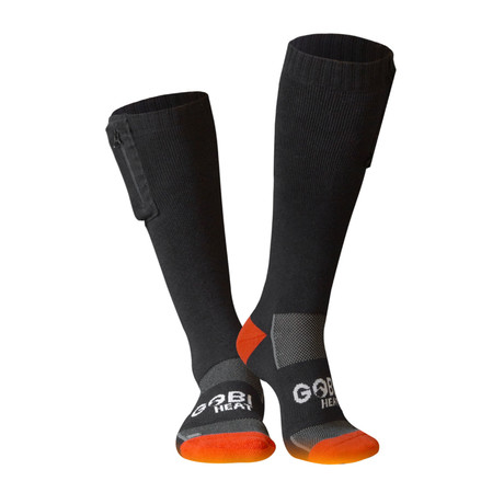 Tread Heated Socks // Gray-Orange (S)