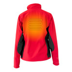 Sahara Women's 3 Zone Heated Jacket // Crimson-Onyx (XS)