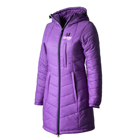 Victoria Women's 5 Zone Heated Puffer Coat // Plum (XS)