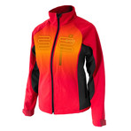 Sahara Women's 3 Zone Heated Jacket // Crimson-Onyx (XS)