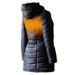 Victoria Women's 5 Zone Heated Puffer Coat // Onyx (2XL)