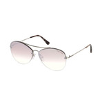 Women's Margret Sunglasses // Shiny Rhodium + Pink