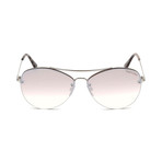Women's Margret Sunglasses // Shiny Rhodium + Pink
