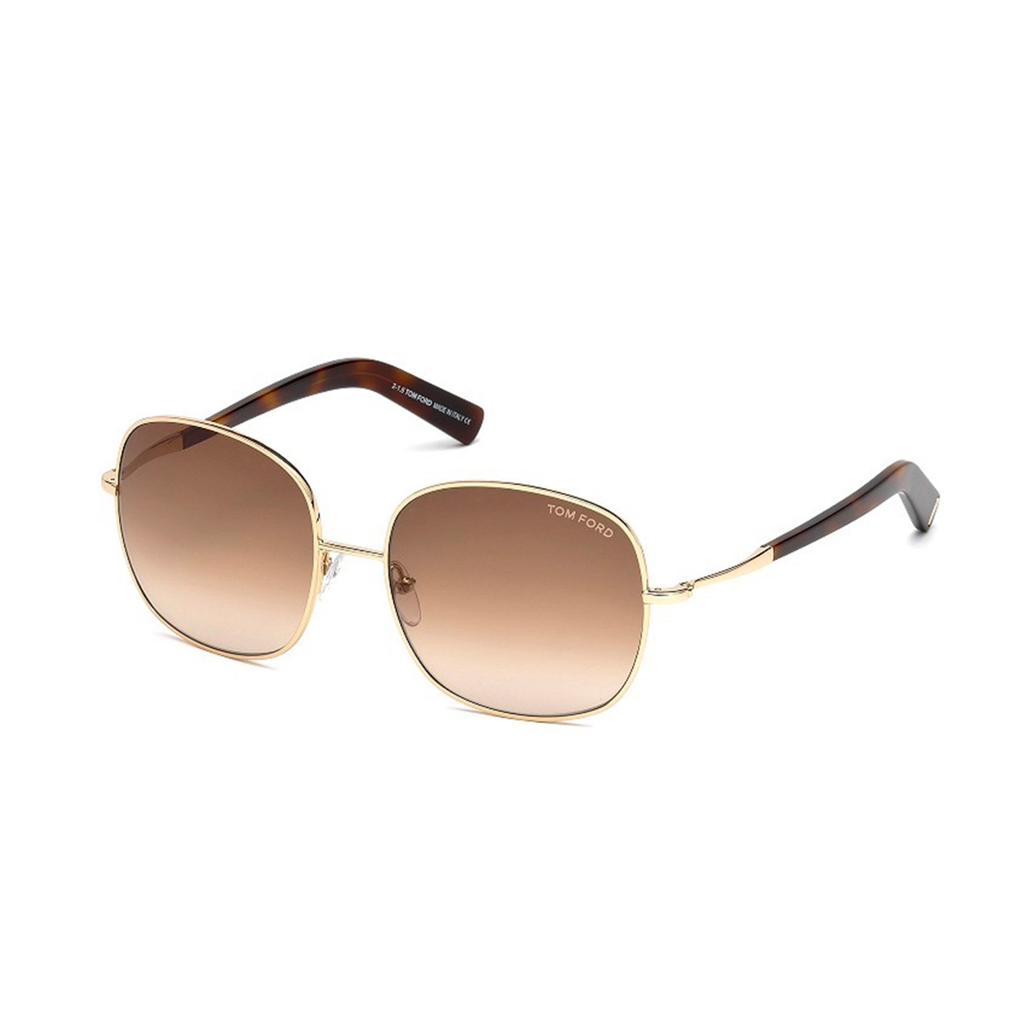 Women's Georgina Sunglasses // Shiny Rose Gold + Brown Gradient ...