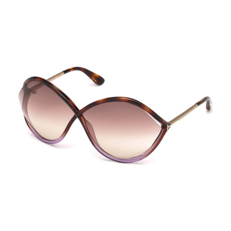 Women's Liora Sunglasses // Purple Havana + Brown Gradient