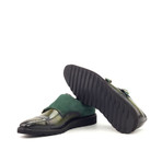 Dunstan Double Monk Shoes // Forest + Khaki (US: 7.5)