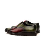 Tice Patina Oxford Shoes // Burgundy + Khaki (US: 7.5)