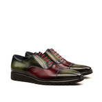 Tice Patina Oxford Shoes // Burgundy + Khaki (US: 6.5)