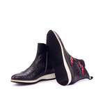 Jinos Octavian Boots // Black + Red (US: 6.5)