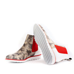 Nezzar II Patina Chelsea Boots // Light Gray + White + Red (US: 10)