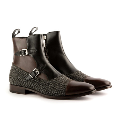 Dynasty Octavian Boots // Black + Brown (US: 11)