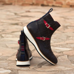 Jinos Octavian Boots // Black + Red (US: 8)