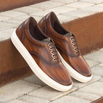 Vicenzo Top Sider Patina Sneaker // Khaki + Cognac (US: 6)