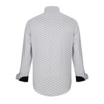 Elijah Dress Shirt // White + Navy (2XL)