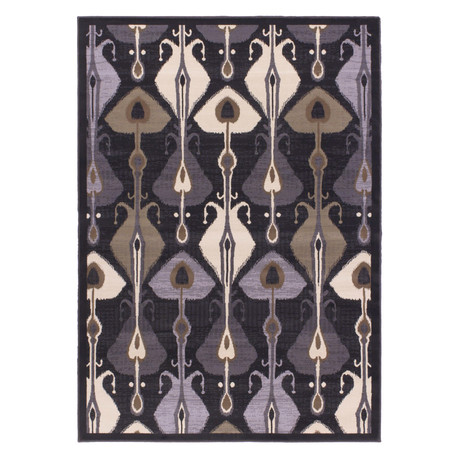 Ikat // Lantern Dark Gray Rug