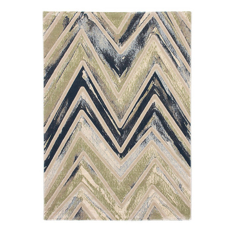 Abstract Rug // Green + Gray