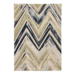 Abstract Rug // Green + Gray