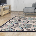 Alhambra Rug // Dark Navy + Light Gray + Turquoise