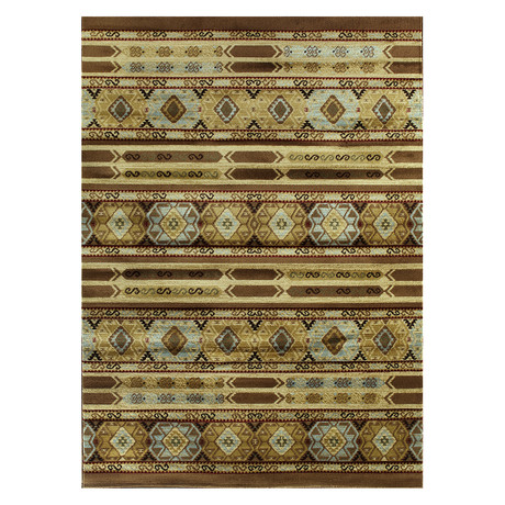 Ikat // Brown + Ivory Rug