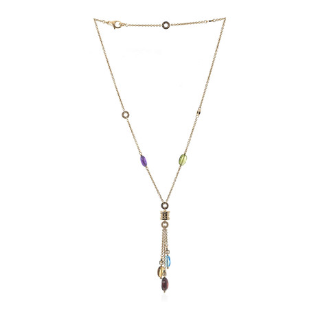 Bulgari 18k Rose Gold B Zero Semiprecious Stones Necklace