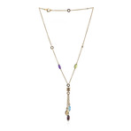 Bulgari 18k Rose Gold B Zero Semiprecious Stones Necklace