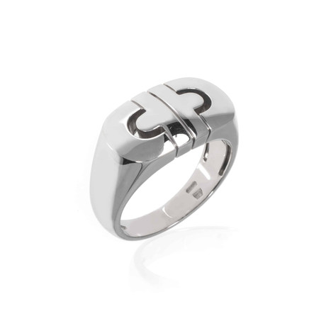 Bulgari 18k White Gold Parentesi Ring // Ring Size:8