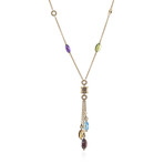 Bulgari 18k Rose Gold B Zero Semiprecious Stones Necklace