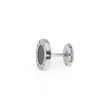 Bulgari Bulgari 18k White Gold Single Stud Onyx Earrings