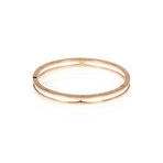 Bulgari 18k Rose Gold B Zero White Ceramic Bracelet