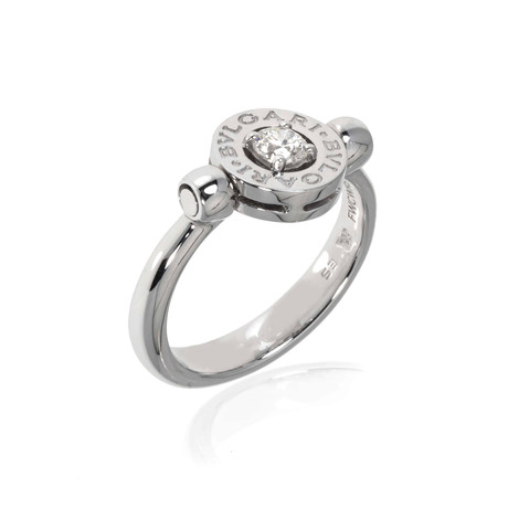 Bulgari 18k White Gold Diamond Ring // Ring Size: 6.25