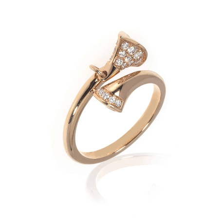 Bulgari 18k Rose Gold Divina Diamond Ring // Ring Size: 7