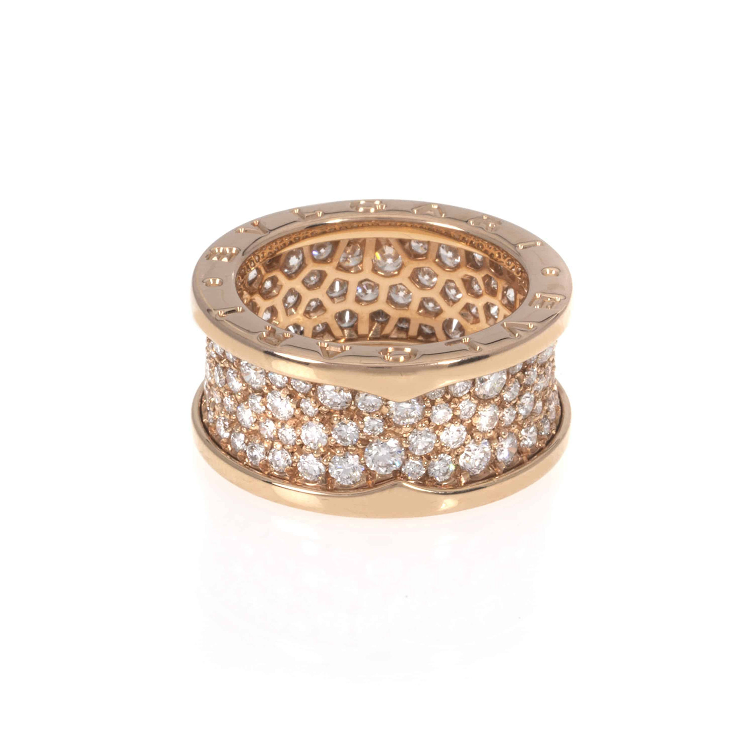 Bulgari 18k Rose Gold B Zero Diamond Ring // Ring Size: 6 - Bvlgari ...