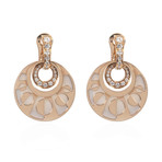 Bulgari 18k Rose Gold Mother of Pearl Earrings