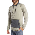 Tyler Contrast Burnout Pullover // Military (M)