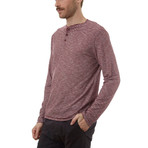 Jerry Long Sleeve Henley // Burgundy (XS)