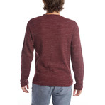 Andres Long Sleeve Waffle Tee // Dark Burgundy (L)