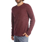 Andres Long Sleeve Waffle Tee // Dark Burgundy (M)