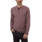 Jerry Long Sleeve Henley // Burgundy (M)