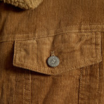 Marlon Corduroy Aviator Jacket // Khaki (L)